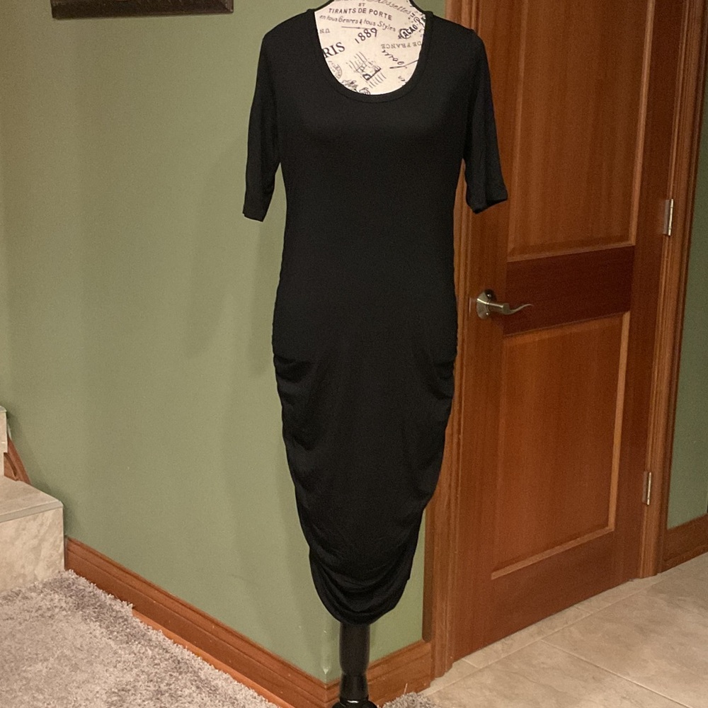 Motherhood Maternity Black Midi Dress, Sz S
